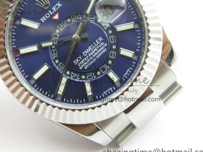 0413 Sky-Dweller 326934 SS AIF Blue Dial on SS Bracelet A23J to RelaxedFit 2787